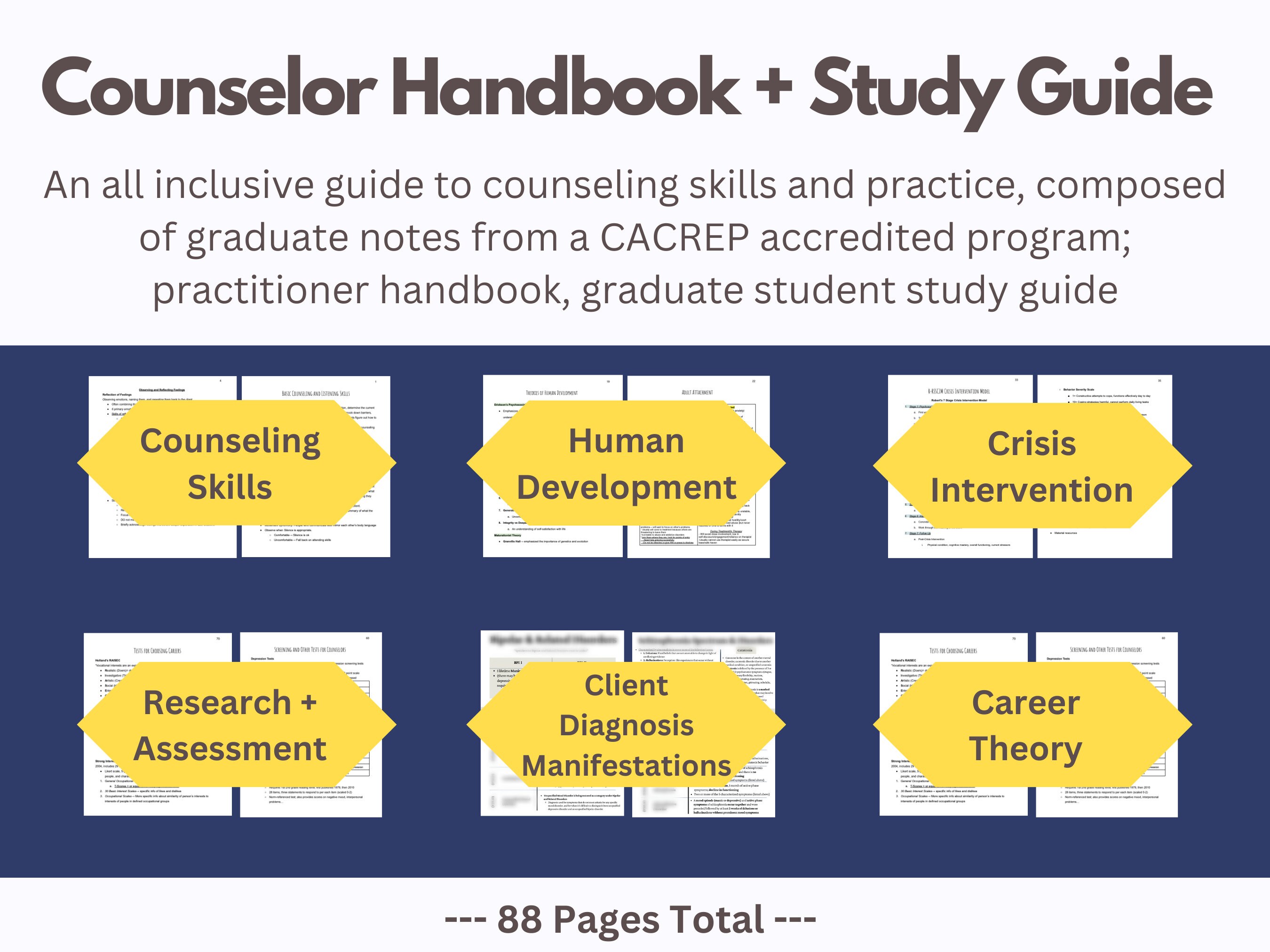 Counseling Handbook Study Guide Comprehensive Notes on Etsy
