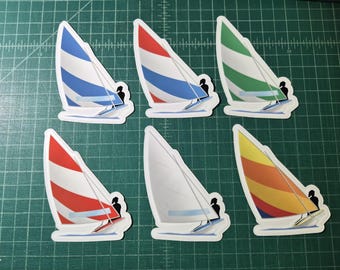 Custom Sunfish Heeling Women Sailing decals/stickers