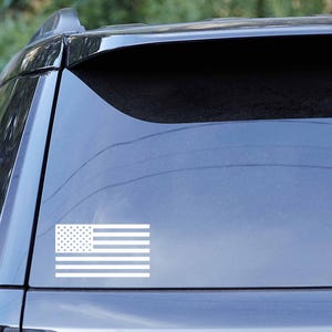 American Flag window sticker
