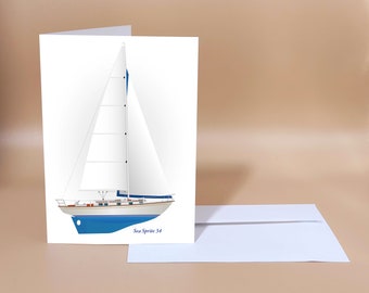 Various Sailboat Greeting Card 5x7