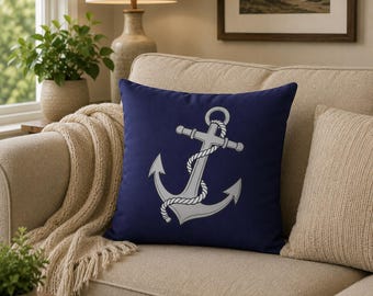 Small Anchor Square Pillow