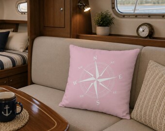 Medium Compass Rose Square Pillow