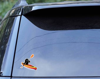 Woman Kayaking decals/stickers