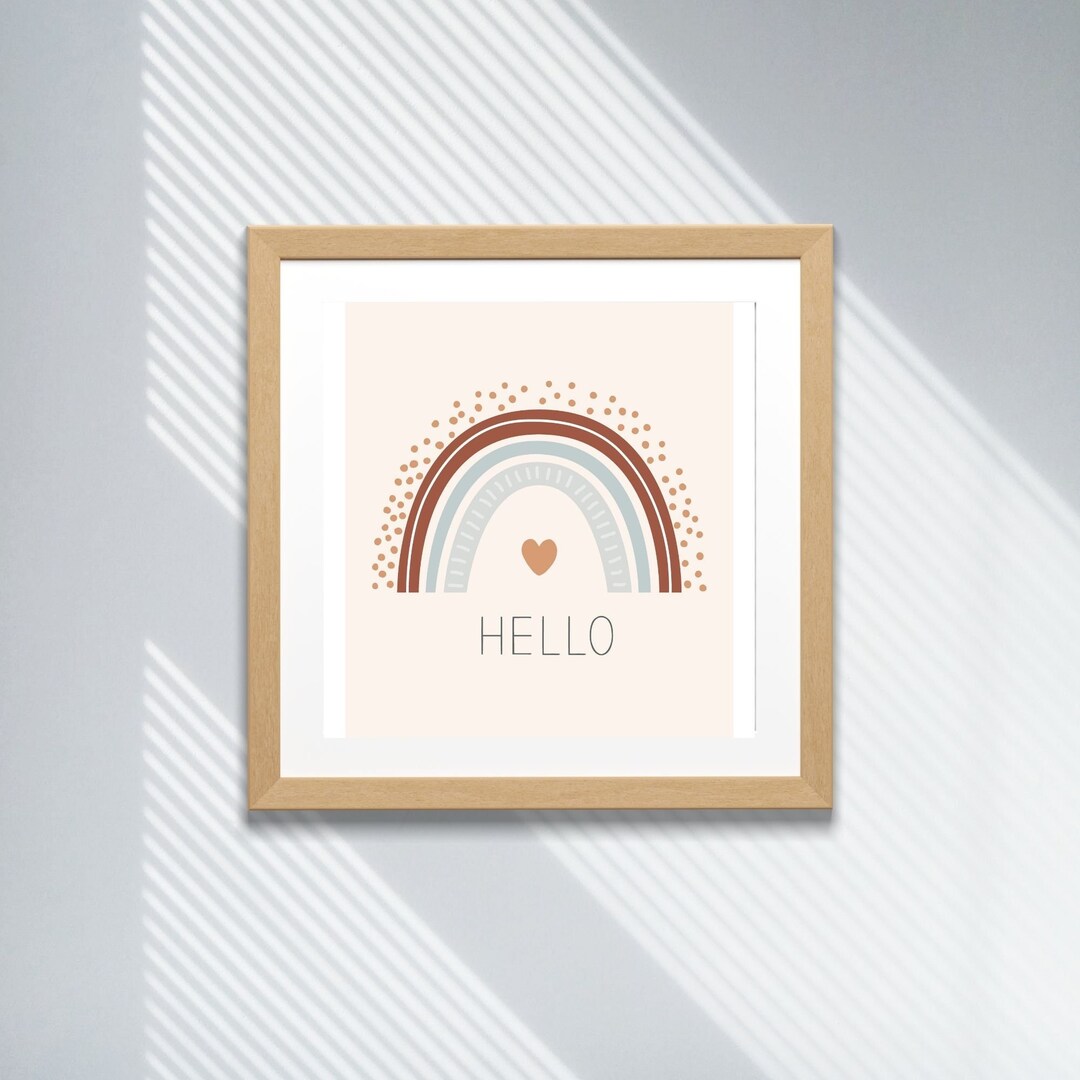 Boho Rainbow Nursery Printable Wall Art - Etsy