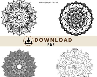 Adult Coloring Book PDF Adult Mandala Colouring Book Printable
