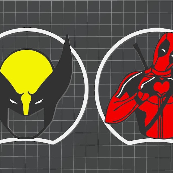 Deadpool and Wolverine Mickey Ear Set - 3D STL File - 3D Printable Mickey Ear - Marvel "Deadpool and Wolverine"