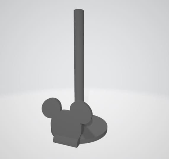 Mickey Mouse Paper Towel Holder 3D STL File Mickey Kitchen Etsy