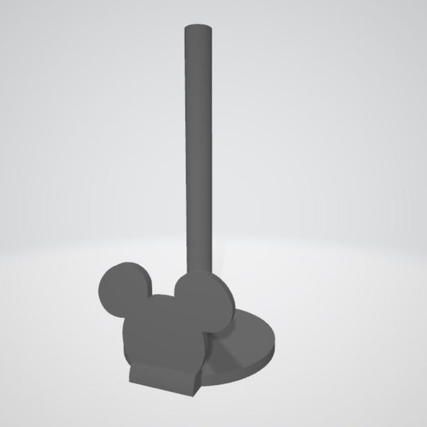 Mickey Mouse Paper Towel Holder - 3D STL File - Mickey Kitchen