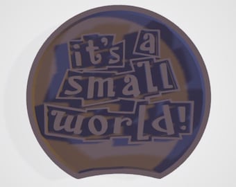 It's a Small World Logo Mickey Ear - 3D STL File - 3D Printable Mickey Ear - Mickey Mouse