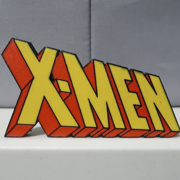 X-Men 3D Printed Logo Sign - Desk Shelf Wall Art