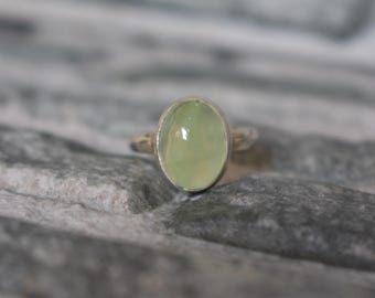 Natural prehnite ring,925 silver green prehnite ring,natural green prehnite ring,handmade prehnite ring,prehnite ring,green prehnite ring