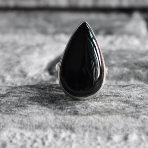 Natural black onyx ring,925 silver natural onyx ring,black onyx ring,unisex ring,natural black onyx ring, handmade ring,onyx ring