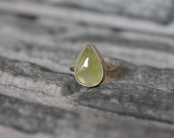 Natural prehnite ring,925 silver green prehnite ring,natural green prehnite ring,handmade prehnite ring,prehnite ring,green prehnite ring