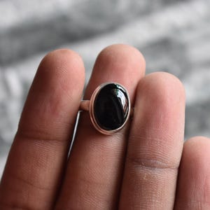 Natural black onyx ring,925 silver natural onyx ring,black onyx ring,unisex ring,natural black onyx ring, handmade ring,onyx ring