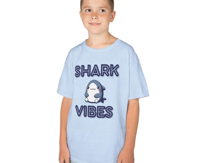 Shark Vibes Kids T-Shirt: Summer Beach Apparel