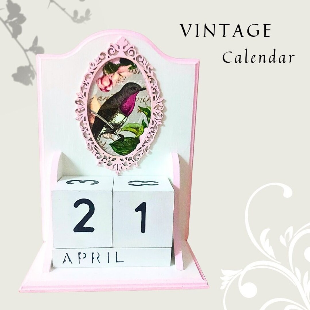 Perpetual Calendar Vintage Desk Calendar Home Office Decor - Etsy