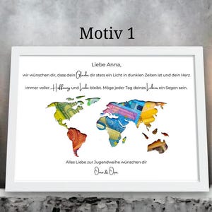 Carte pour la consécration de la petite-fille dans la jeunesse – cadeau en espèces 2025 avec dédicace et texte