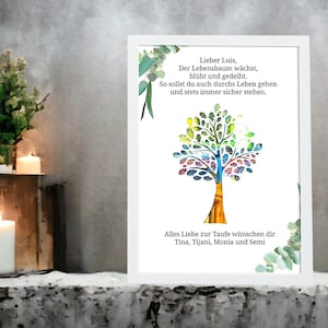 Taufgeschenk personalisiert Geldgeschenk Taufe Junge Mädchen Geschenkidee mit Namen Bilderrahmen Taufe DIY Erinnerungsgeschenk individuell