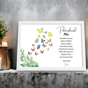 Cadeau filleul cadeau personnalisé en espèces baptême anniversaire fille garçon cadeau souvenir avec nom cadre photo idée cadeau DIY