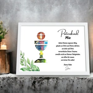 Patenkind Geschenk personalisiert Geldgeschenk Taufe Geburtstag Mädchen Junge Erinnerungsgeschenk mit Namen Bilderrahmen DIY Geschenkidee