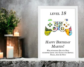18th birthday gift personalized cash gift coming of age girl boy souvenir gift with name picture frame DIY gift idea
