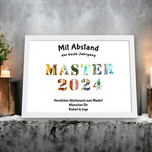 Master Gift Regalo personalizzato in contanti Laurea Master Ragazza Ragazzo Regalo commemorativo con nome Cornice per foto Idea regalo fai da te