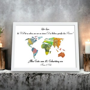 Regalo di compleanno personalizzato per il 18° compleanno, regalo in contanti per il raggiungimento della maggiore età, souvenir per ragazze e ragazzi, con cornice per foto con nome, idea regalo fai da te