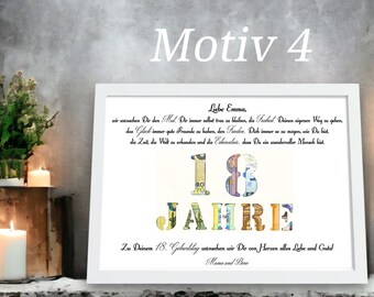 18th birthday gift personalized cash gift coming of age girl boy souvenir gift with name picture frame DIY gift idea