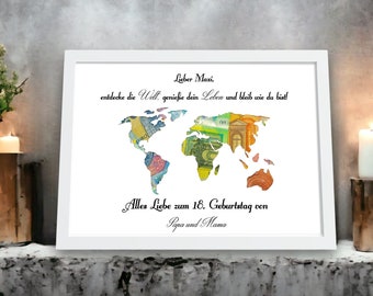 18th birthday gift personalized cash gift coming of age girl boy souvenir gift with name picture frame DIY gift idea