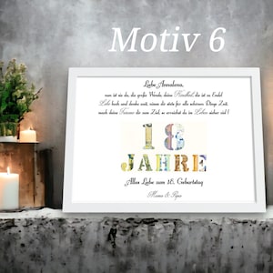 Cadeau d'anniversaire 18 ans cadeau en espèces personnalisé cadeau souvenir de passage à l'âge adulte fille garçon avec nom cadre photo idée cadeau DIY