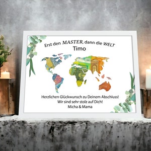 Regalo de maestro Regalo en efectivo personalizado Regalo de graduación de maestro Regalo conmemorativo para niña y niño con nombre Marco de fotos Idea de regalo DIY