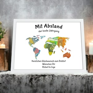 Regalo de médico Regalo en efectivo personalizado Promoción Graduación Regalo de recuerdo para niña y niño con marco de fotos con nombre Idea de regalo DIY