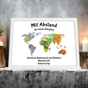 Regalo de despedida de soltero Regalo en efectivo personalizado Regalo de recuerdo de graduación de soltero para niña y niño con marco de fotos con nombre Idea de regalo DIY