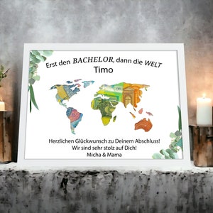 Regalo de despedida de soltero Regalo en efectivo personalizado Regalo de recuerdo de graduación de soltero para niña y niño con marco de fotos con nombre Idea de regalo DIY