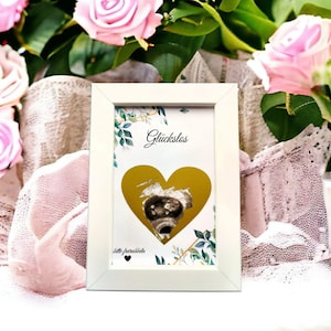 Annonce grossesse carte à gratter grossesse avec énorme surprise carte porte-bonheur coeur doré + enveloppe papier kraft