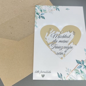 Voulez-vous être ma demoiselle d’honneur? Annonce de la demoiselle d’honneur de la carte à gratter avec la carte giant surprise Gold Heart + l’enveloppe en papier kraft
