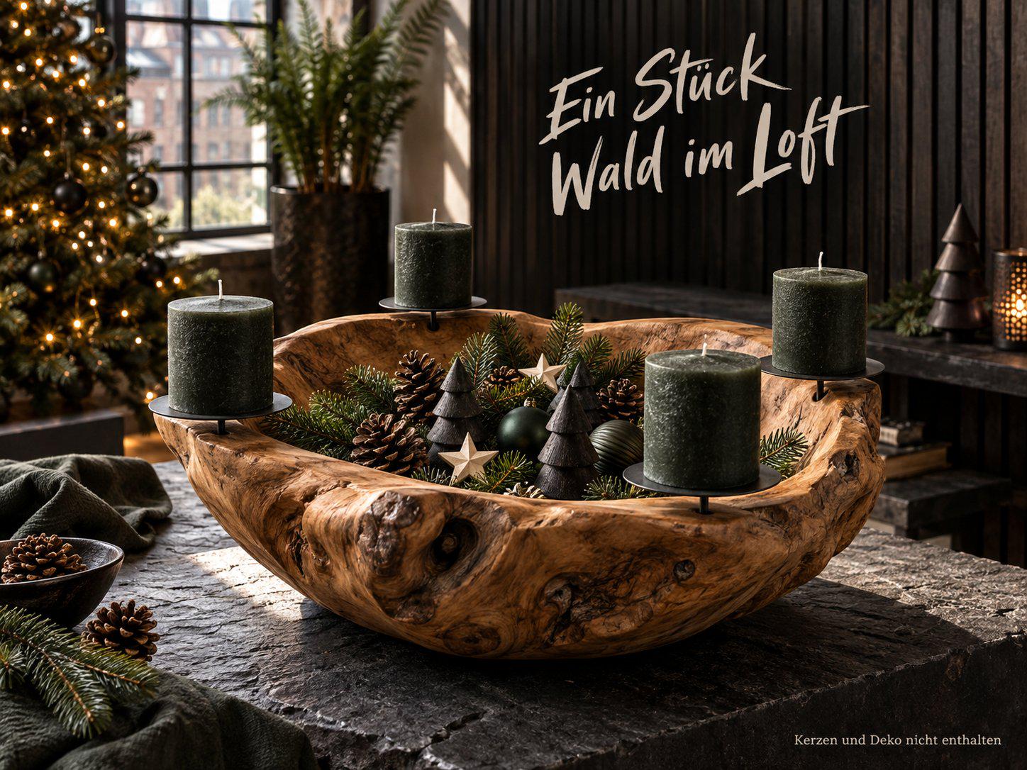 Adventsschale holz