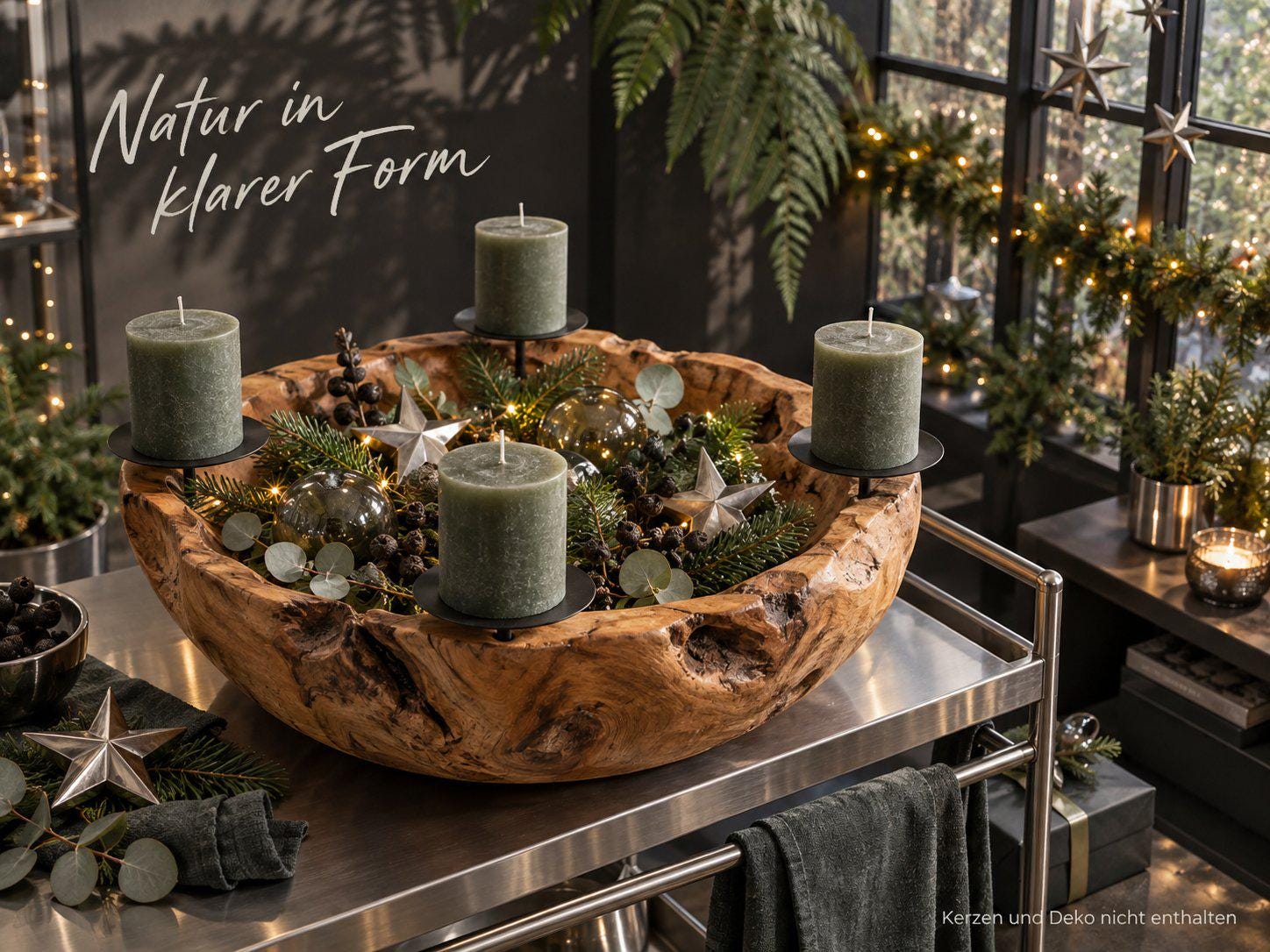 Adventskranz hängend aus metall