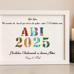 Abi 2025 Karte mit Spruch Geldgeschenk personalisiert Geschenk zur Abiturprüfung für Jungs oder Mädchen