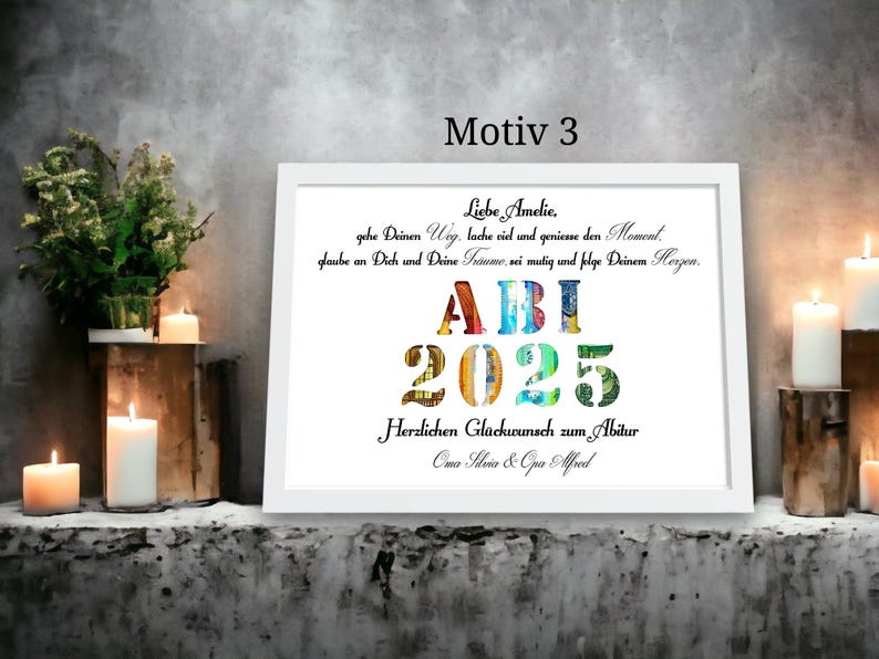 Ein personalisiertes Geldgeschenk zum Abitur, perfekt für den Start in den neuen Lebensabschnitt.