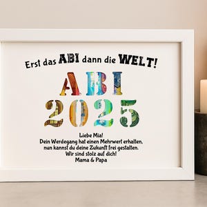 Cadeau d'argent pour l'obtention du diplôme pour fille ou petit-enfant personnalisé avec nom et message personnel