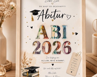 Geldgeschenk Abitur 2026 PDF zum Ausdrucken Abi Geschenk sofort Download DIY Vorlage selbst beschriften Abschluss Geschenk