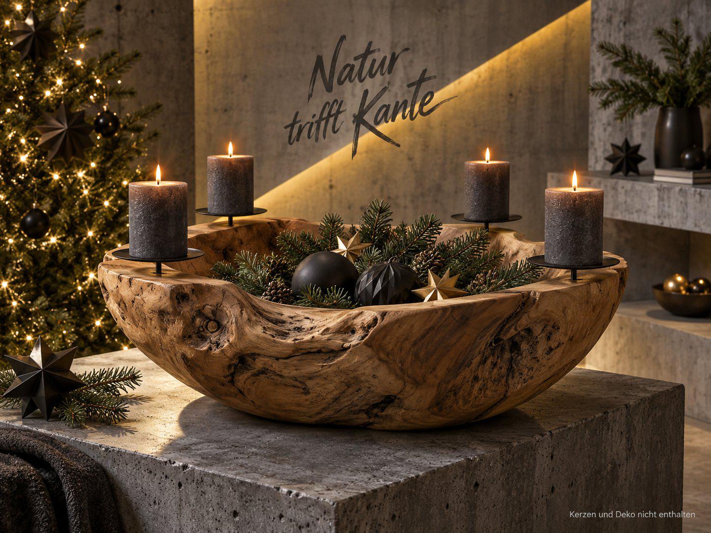 Adventskranz schwarz