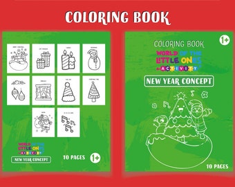 2024 Happy New Year Coloring Pages, 40 Printable Happy New Year Coloring Pages for Kids, Boys, Girls, Teens. New Year Party Activity, PDF