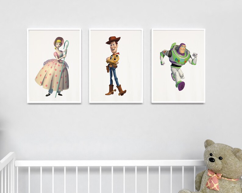 Set of 9 Toy Story Prints Toy Story Wall Decor Toy Story Etsy