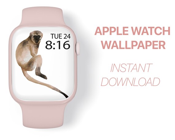 Apple Watch Wallpaper Watercolor Monkey Instant Download Apple Watch Wallpaper Watercolor Monkey Instant Download