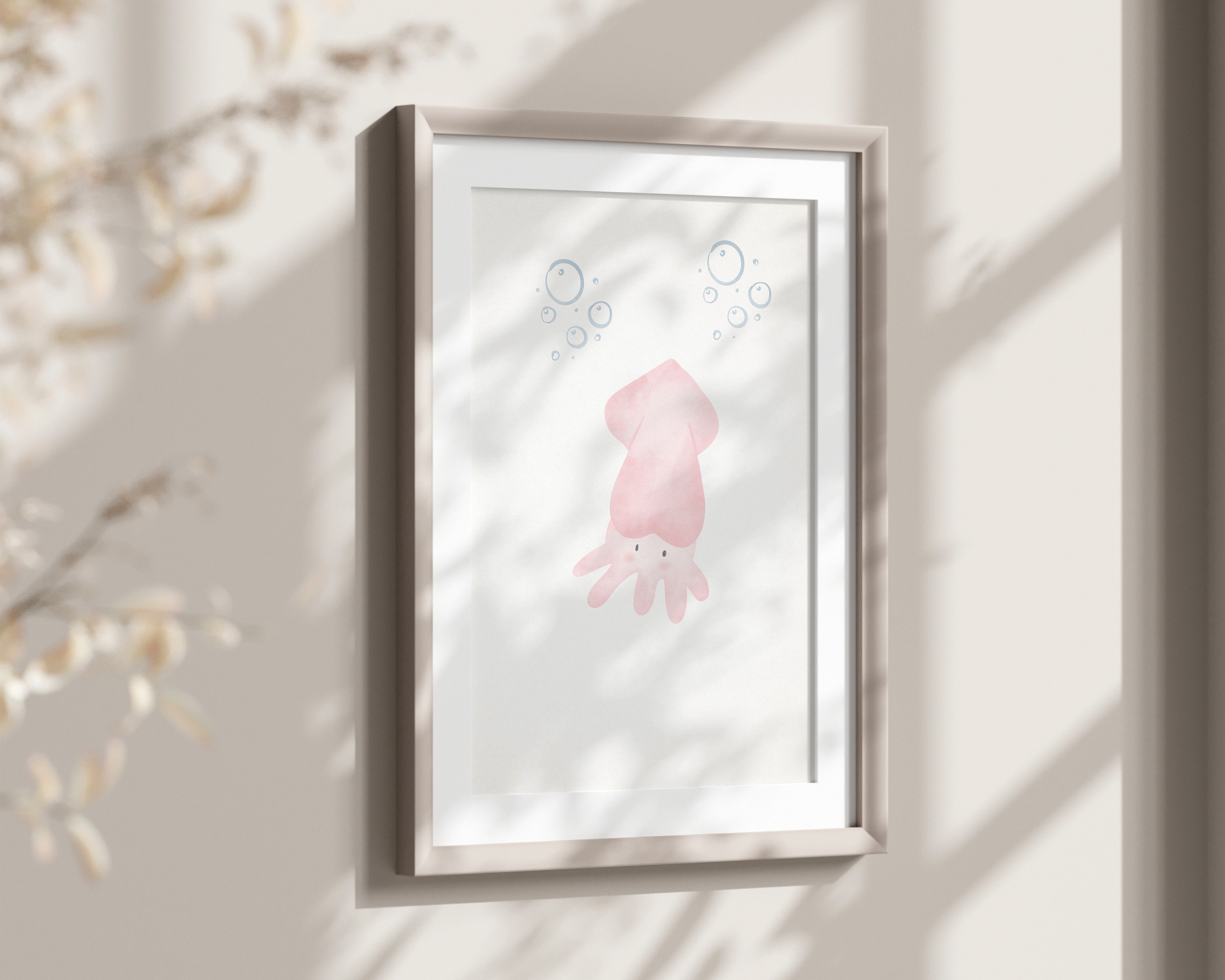 Duschvorhang „Unter Dem Meer“ Mit Meeresschildkröte & Oktopus – 183x183 Cm, Wasserdicht, Inkl. Haken
