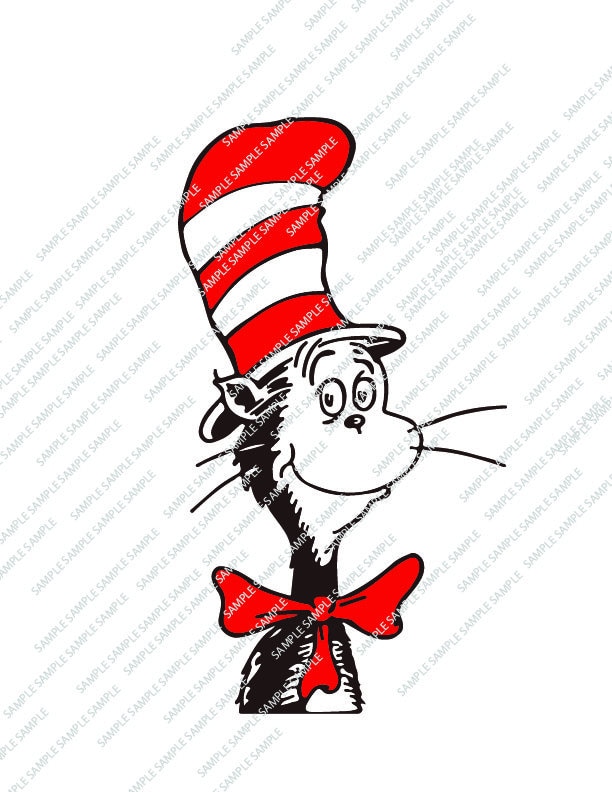 Cat in the Hat SVG Svg Dxf Cricut Silhouette Cut File - Etsy