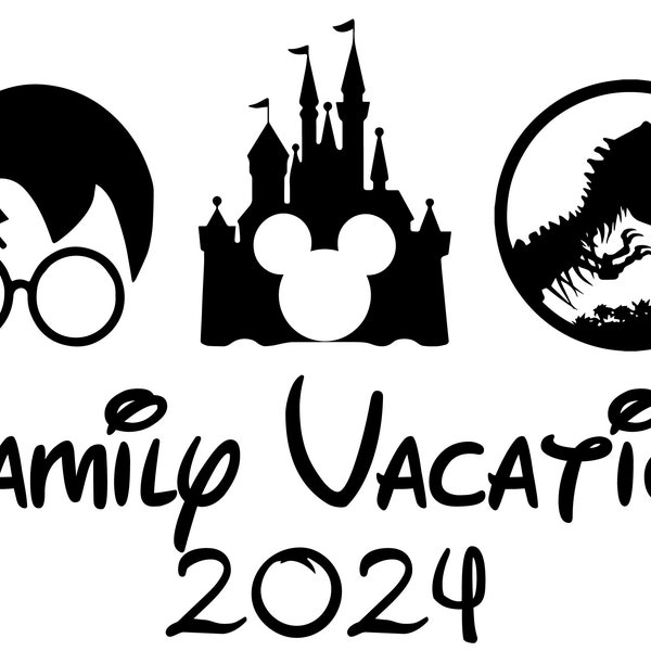 Magische familievakantie shirts, Universal Studios reis shirts, familie shirts - SVG, Cricut, silhouet snijden bestand, Instant Download