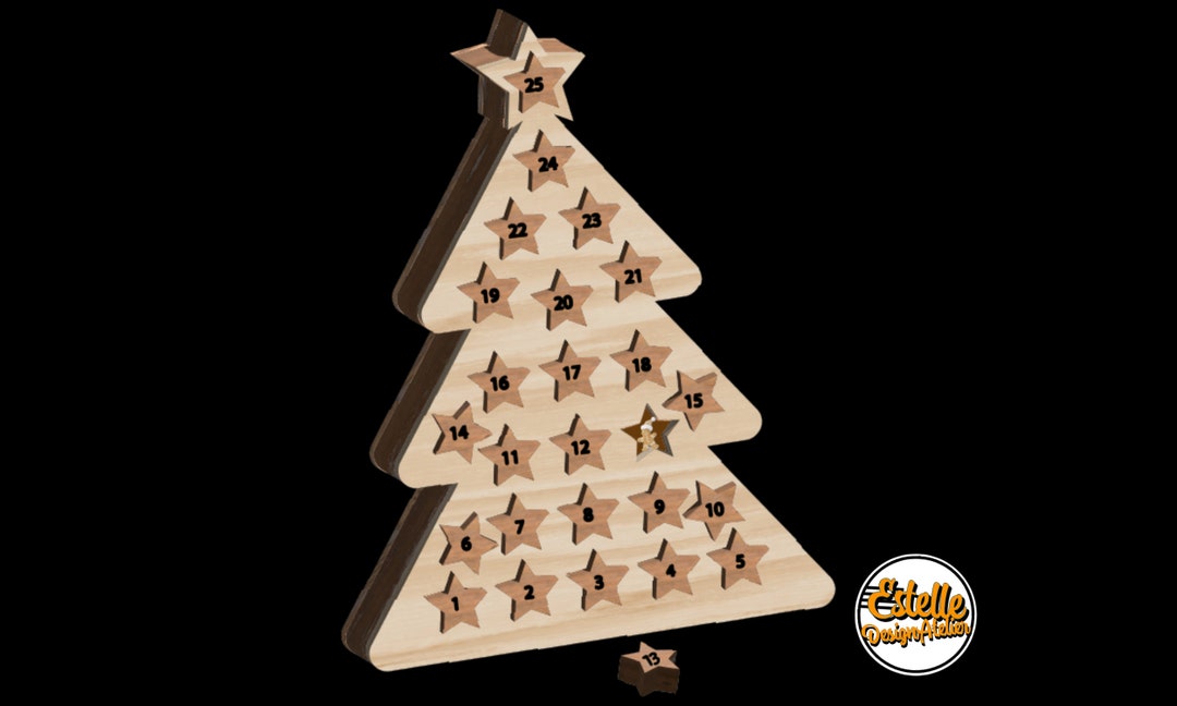 Advent Calendar Scroll Saw Pattern, Downloadable Pdf, Christmas Etsy